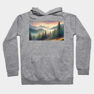 Early morning sunlit mounts Hoodie